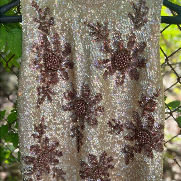 VTG Valentina Ltd. 1960s Sm. Beaded Wool Formal Zip Back Sweater Tank EXQUISITE - Picture 9 of 16